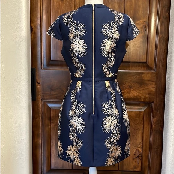 Ted Baker London Blue and Gold Midi Dress - Picture 4 of 7
